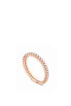 Fedina Eternity in Oro Rosa e Zaffiri Bianchi