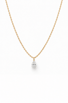 Rolo chain with Diamond Drop in Yellow Gold