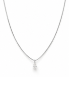 Catena veneziana con Goccia di Diamante in Oro Bianco