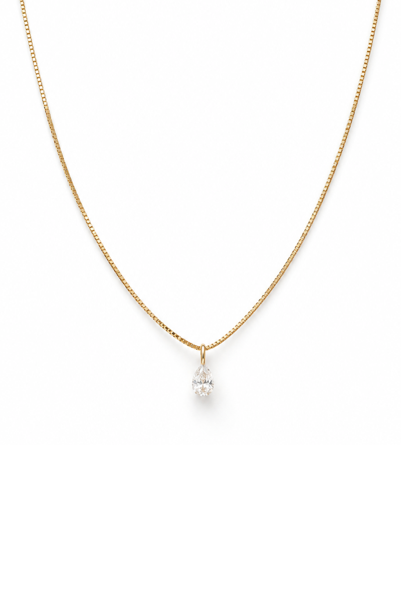 Venetian chain with Yellow Gold Diamond Drop