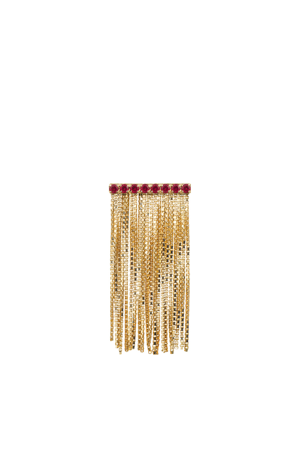Orecchini Mini Viky in Oro Giallo e Rubini