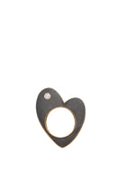 Anello Cuore Sbagliato in Titanio e Oro Giallo