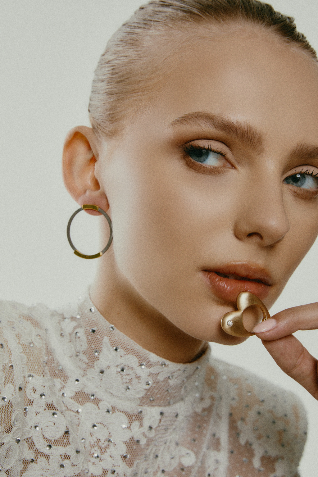 Wave Earrings with Yellow Gold and Diamonds