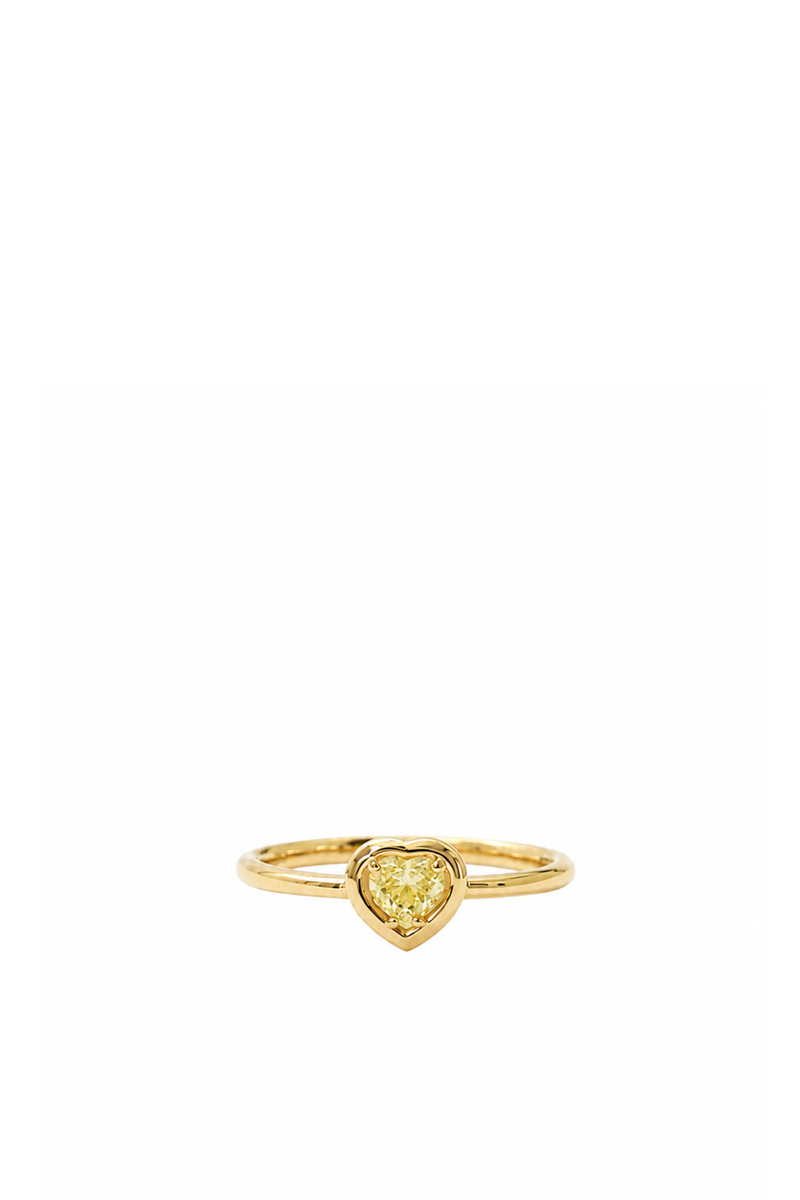 Magic Heart Ring in Yellow Gold with Yellow Diamond